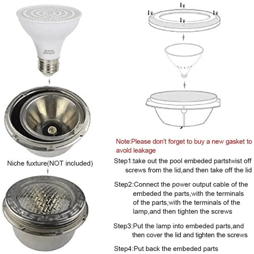 Lampu Kolam Renang LED RGB E27 - Xy Spa & Wellness George Town ulasan dan harga